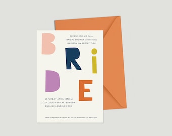 B.R.I.D.E. Bridal Shower Digital Invite Template