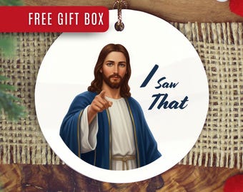 Jesus Ornament, Jesus Christmas Ornament Personalized Jesus Christmas Ornament Christian Christmas Ornament Religious Faith Ornament