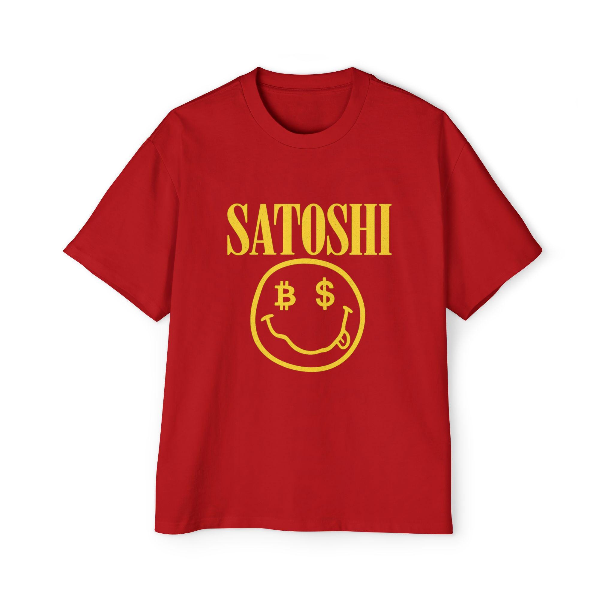 Satoshi Heavy Oversized Tshirt, Gift for Crypto Fans, Perfect for Crypto  Lovers, Smiley Bitcoin Satoshi Tshirt, Bitcoin Tshirt - Etsy