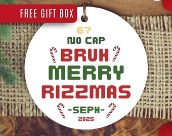 Custom 67 Christmas Ornament 67 Gift Custom Six Seven Christmas Ornament Meme Ornament Funny Ornament Gift For Brother Gift For Friend