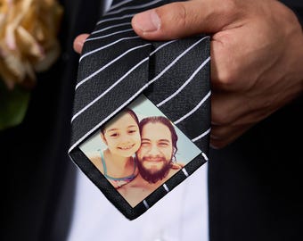 Custom Photo Patch For Ties, Photo Tie Patch, Wedding Tie Patch, Father Of The Bride, Christmas Gifts For Dad, Anniversary Gifts For Husband