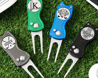 Custom Engraved Golf Divot Tool Personalized Magnetic Golf Ball Marker Gift Engraved Golfer Gifts for Groomsman Gift for Dad