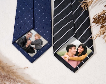 Custom Photo Tie Patch, Tie Picture For Dad, Father of the Bride Gift, Wedding Tie Photo Patch, Personalized Gifts for Husband,Grandpa Gifts