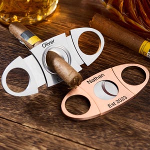 Personalized Cigar Cutter, Engraved Cigar Cutter for Men Gifts for Dad, Boyfriend Gift Groomsman Gift proposal, Custom Cigar Accessoriesc