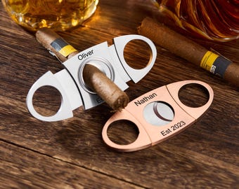 Personalized Cigar Cutter, Engraved Cigar Cutter for Men Gifts for Dad, Boyfriend Gift Groomsman Gift proposal, Father's Day