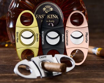Custom Cigar Cutter Engraved Cigar Cutter for Men Gifts for Dad Personalized Cigar Cutter Ciga Accessories Groomsman Gifts Father's Day