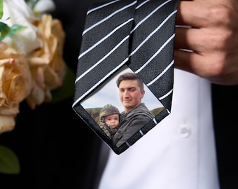 Custom Photo Patch for ties 3Pcs Tie Patch Father of The Bride Gifts for Dad Groomsman Grandpa Father of The Groom Gifts Father's Day
