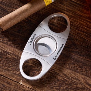 Engraved Cigar Cutter for Men Gift for Groomsman Personalized Cigar Cutter For Dad, Groomsman Gift Proposal Custom Cigar Accessories For Him