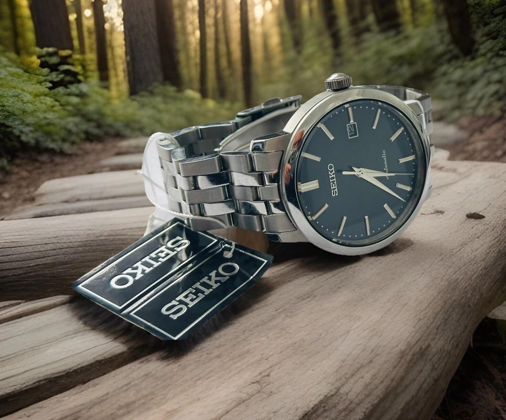 Seiko Automatic 4R35-00ZO Date Dark Blue Dial 42mm Case Boxed Mens