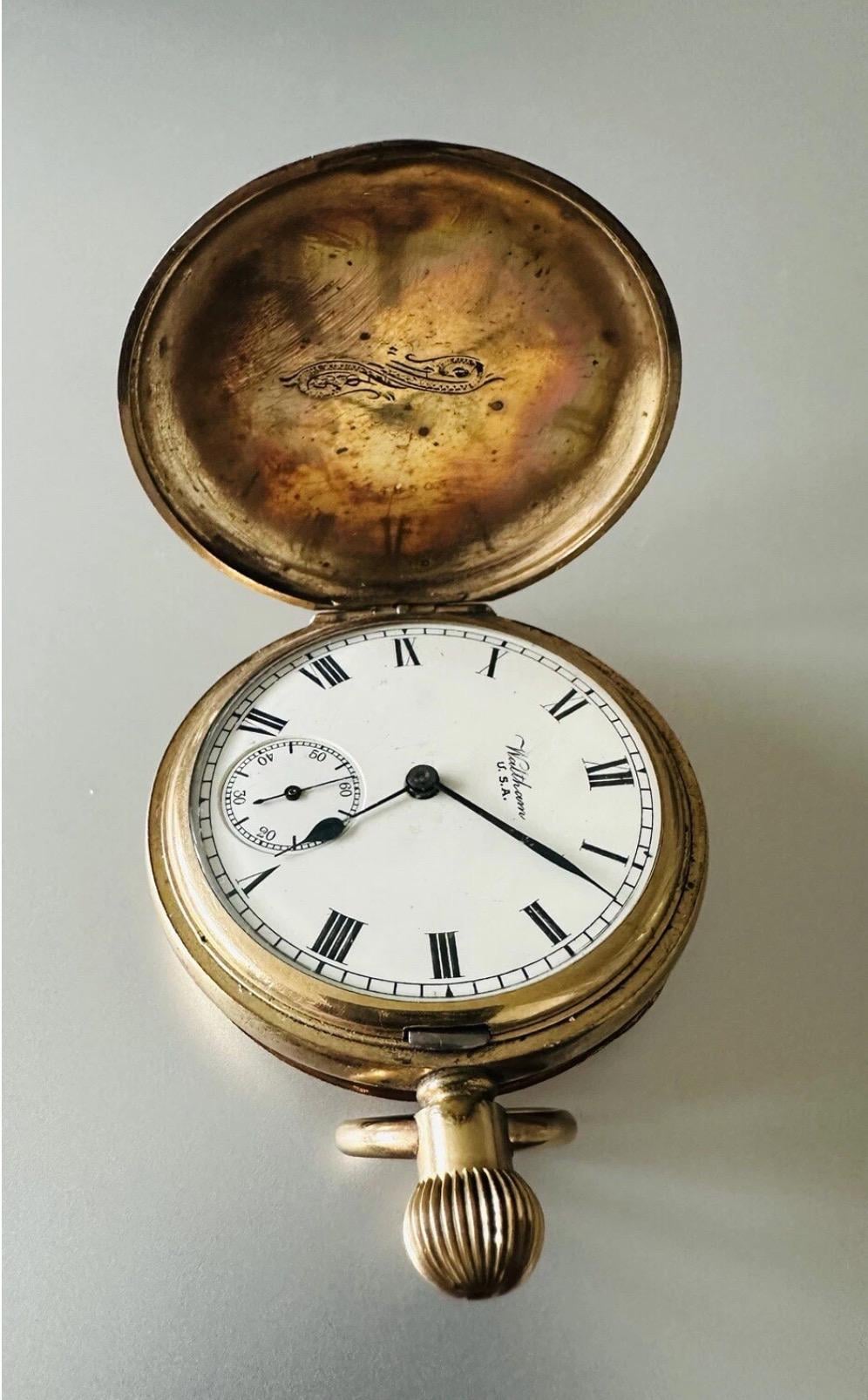 Gold Waltham Pocket Watch UK
