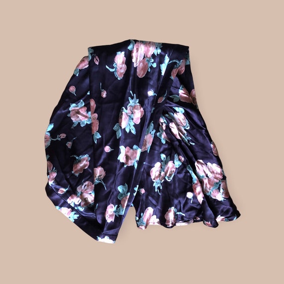 Floral Maxi Skirt | 90s vintage high waist circle… - image 4