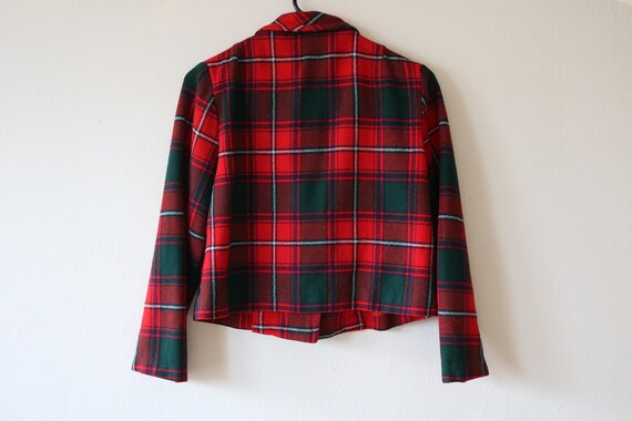 MCM Wool Jacket | 60s plaid flannel button up cro… - image 4