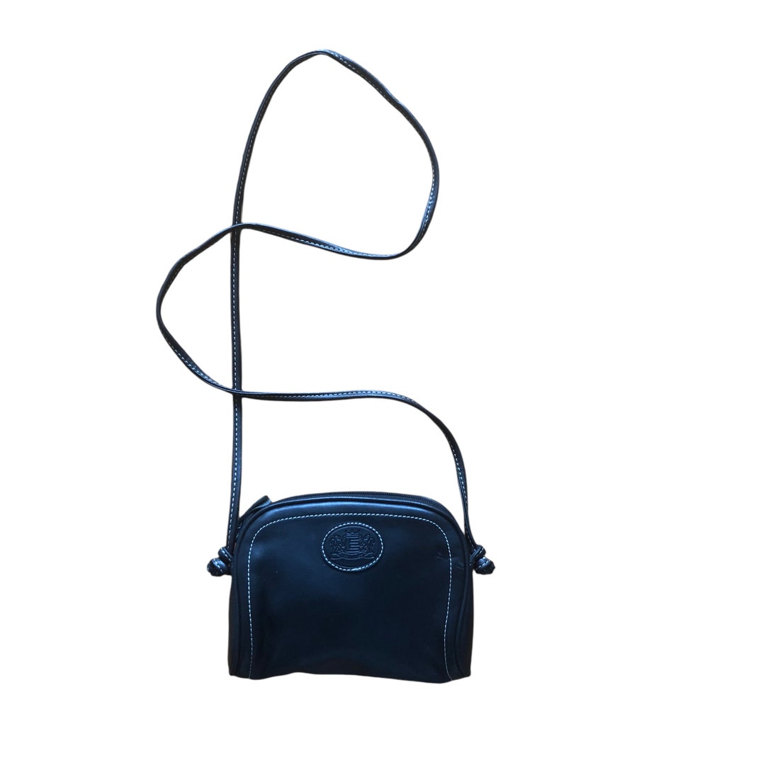 Vegan Esprit Umhängetasche Lack Schwarz 90er Jahre Vintage