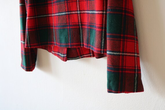 MCM Wool Jacket | 60s plaid flannel button up cro… - image 5