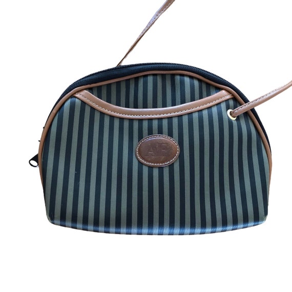 Striped Vegan Purse | crossbody 90s vintage frenc… - image 1