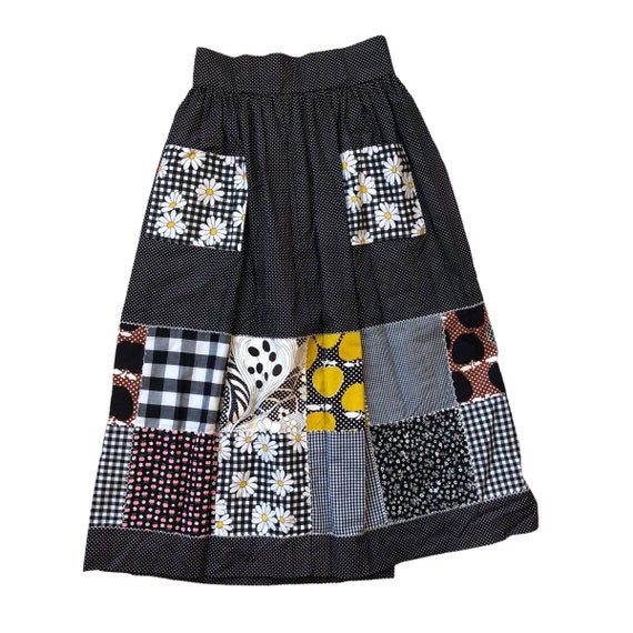 Qulited Maxi Skirt | 70s vintage high waist long … - image 7