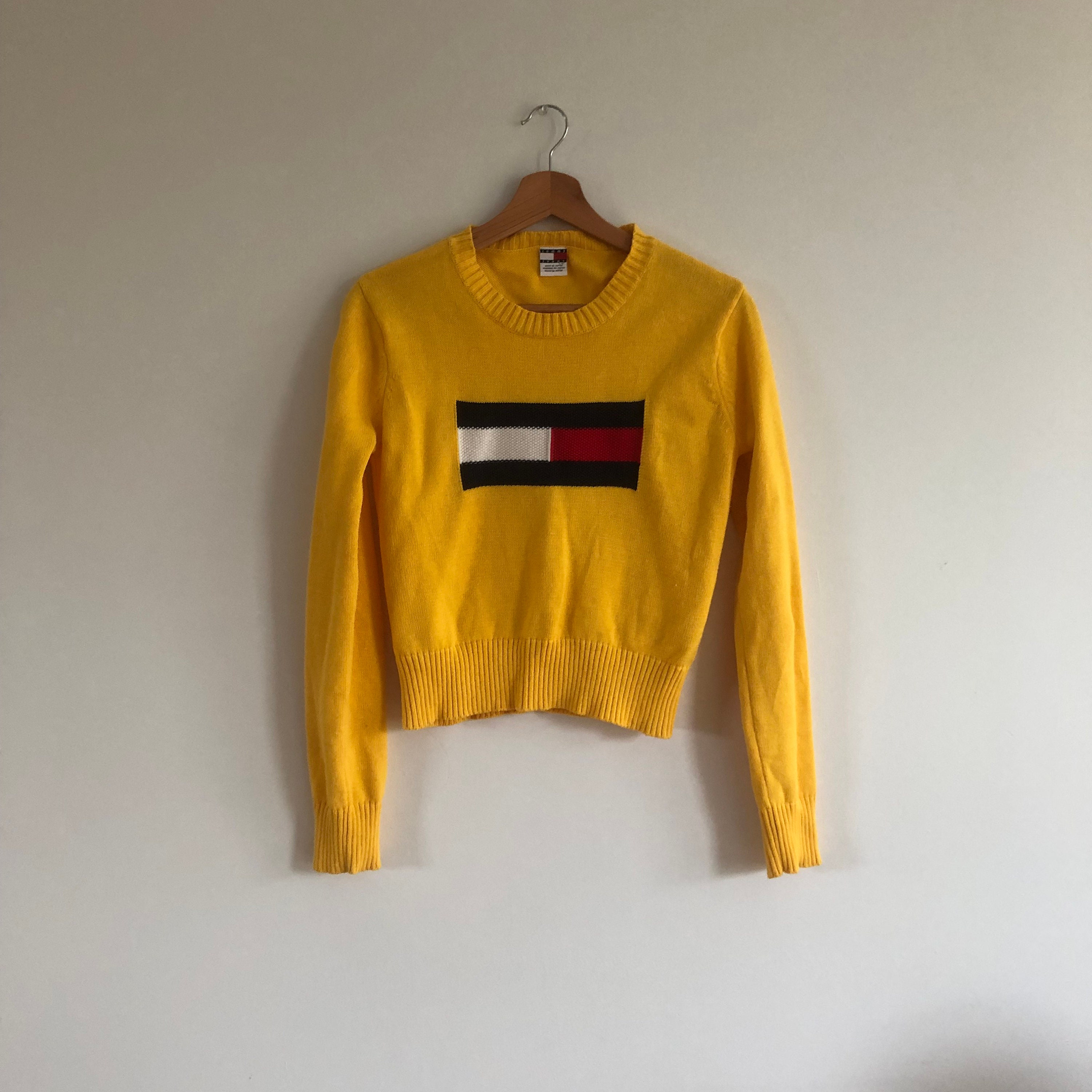 Tommy jeans yellow jumper sale