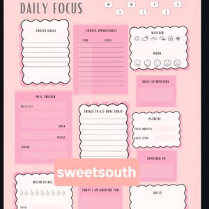 ADHD Daily Planner for Moms, Checklist with Reminders and Goals To Stay On Track