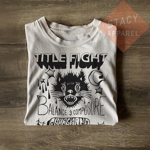 Limited Title Fight T-Shirt - Floral Green Inspired Unisex Heavy Cotton Tee image 1