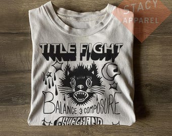 Limited Title Fight T-Shirt - Floral Green Inspired Unisex Heavy Cotton Tee