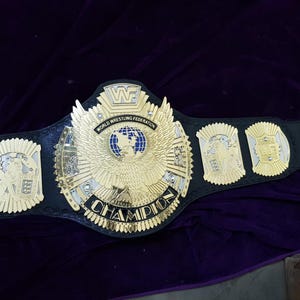 Winged Eagle Championship Wrestling Replica Title Belt Brass Metal Plates Adult Size | Gift for Him