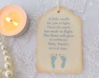 baby shower candle tags printable