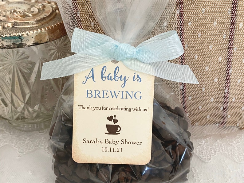 Coffee Baby Shower Favors Baby Shower Coffee Favor Bags Baby Etsy