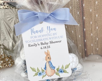 Peter Rabbit Baby Shower Favor Treat Bags, Thank You for Hopping By Favors, Peter Rabbit Birthday Favor Bags