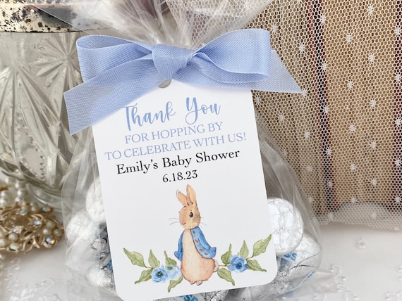 Peter Rabbit Baby Shower Favor Treat Bags, Thank You for Hopping by Favors, Peter  Rabbit Birthday Favor Bags 