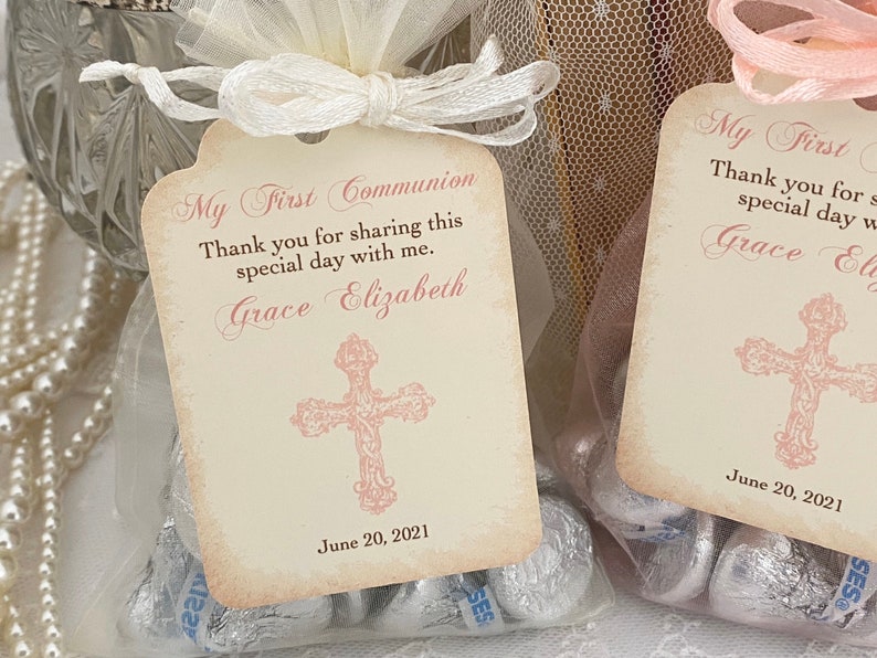Girls First Communion Favor Set Girl Communion Favor Bags Etsy