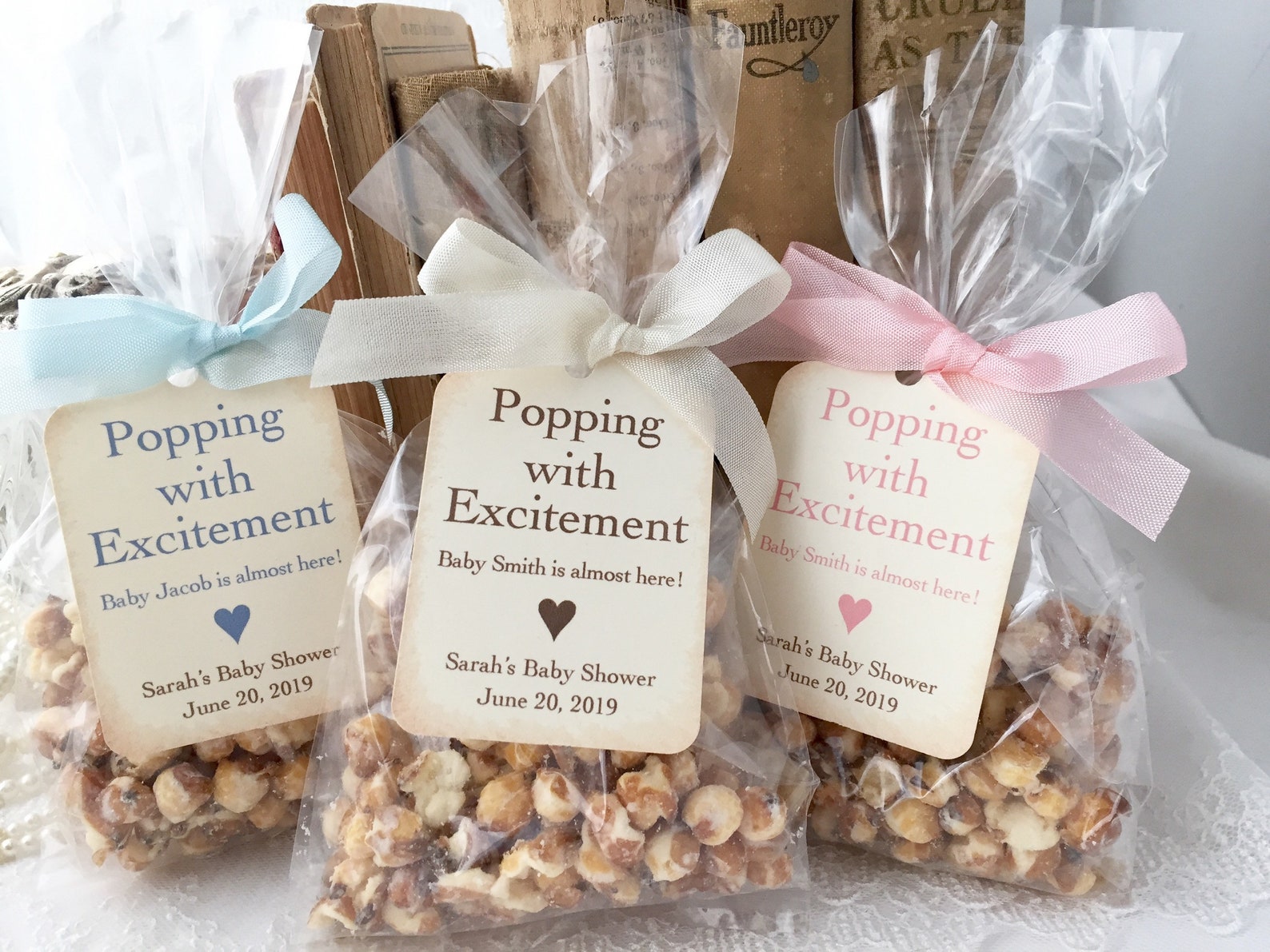Baby Popcorn Favor Bags Baby Shower Popcorn Favor Bags Etsy