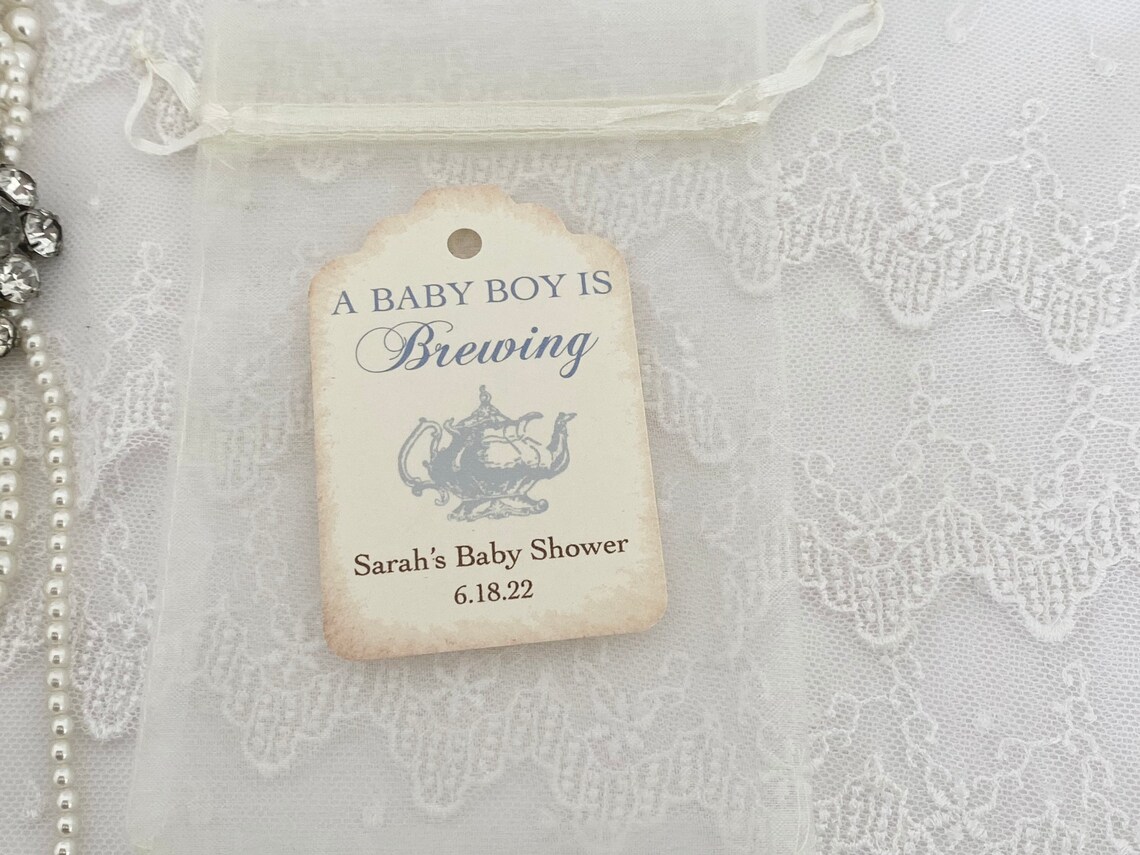 Boy Baby Shower Tea Party Favors Boy Tea Party Baby Shower Etsy