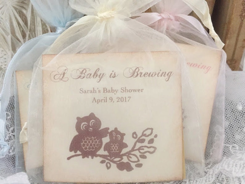 Owl Baby Shower Favors Tea Bag Favors Baby Is Brewing Set Of Etsy Owl Baby Shower Favors Tea Bag Favors Baby Is Brewing Set Of Etsy
