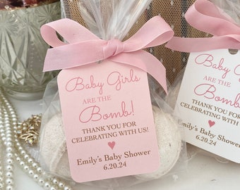 Girls are the Bomb Favors, Girl Bath Bomb Favor Bags, Bath Bomb Baby Shower Favors, Girl Bath Bomb Favors, Printed