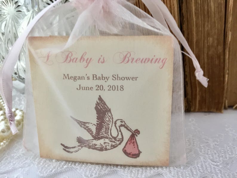 stork baby shower favors