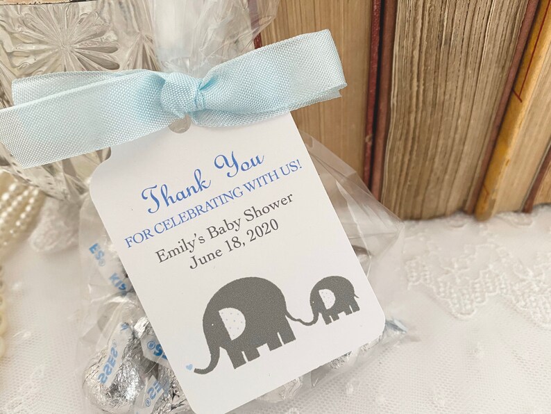 Boy Elephant Favor Bags Boy Baby Shower Elephant Cellophane Etsy
