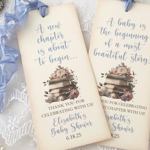 Boy Storybook Favors, Boy Book Shower Favors,  Boy Baby Shower Book Themed Favors, Baby Boy Bookmark Favors,, Printed