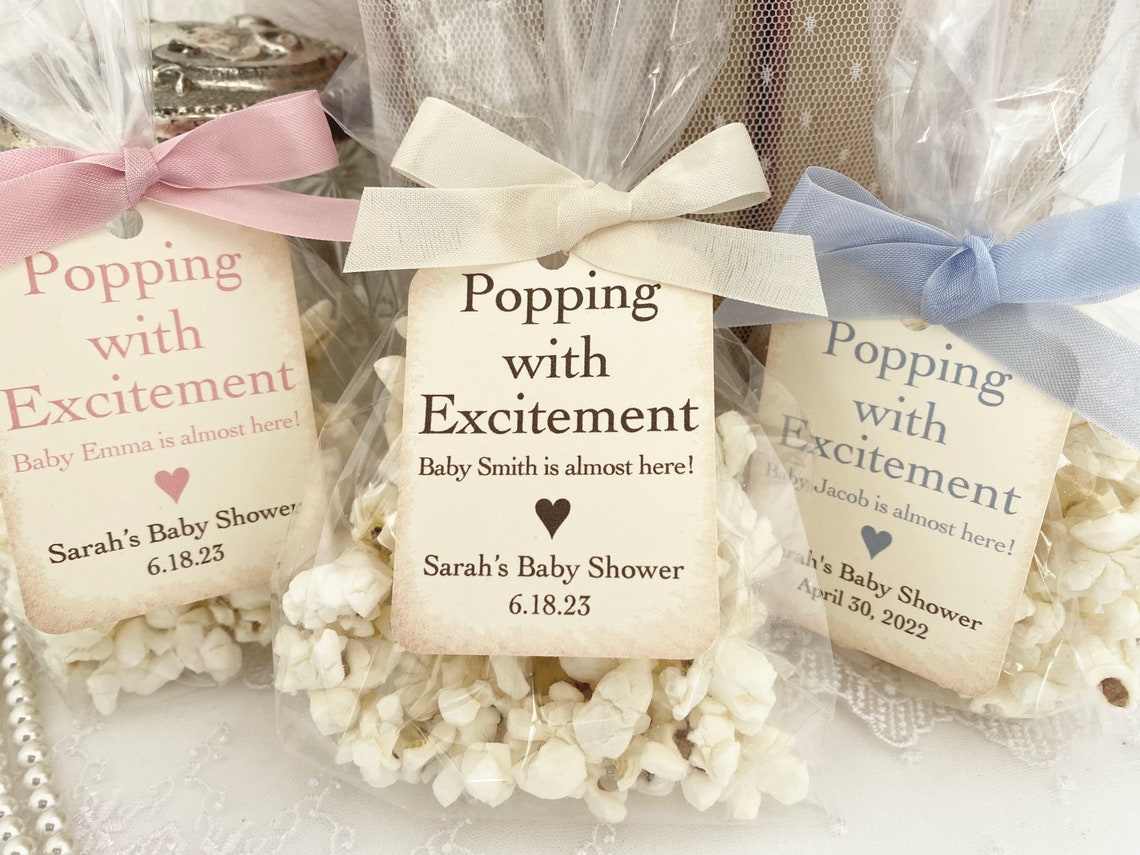 Baby Popcorn Favor Bags Baby Shower Popcorn Favor Bags Etsy