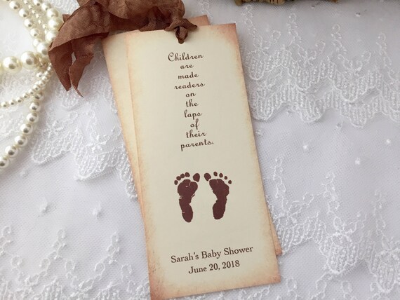 baby shower bookmark favors