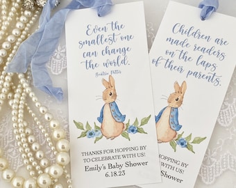 Peter Rabbit Bookmarks, Peter Rabbit Baby Shower Favors, Printed