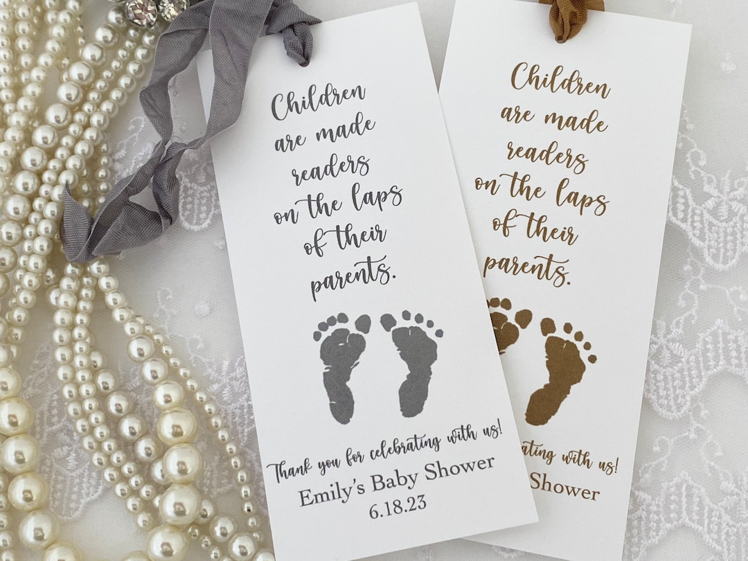 Printed Boy or Girl Baby Shower Bookmarks Favors Gender Etsy