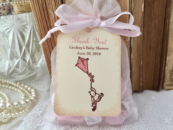 Girl Winnie The Pooh Baby Shower Favor Bags And Tags Set Of 10 Etsy