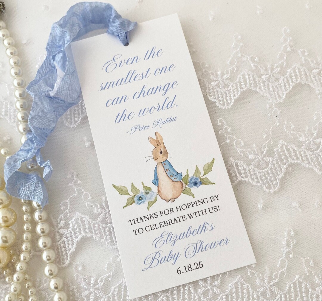 Printed Peter Rabbit Bookmarks Favors, Peter Rabbit Book Themed Favors ...