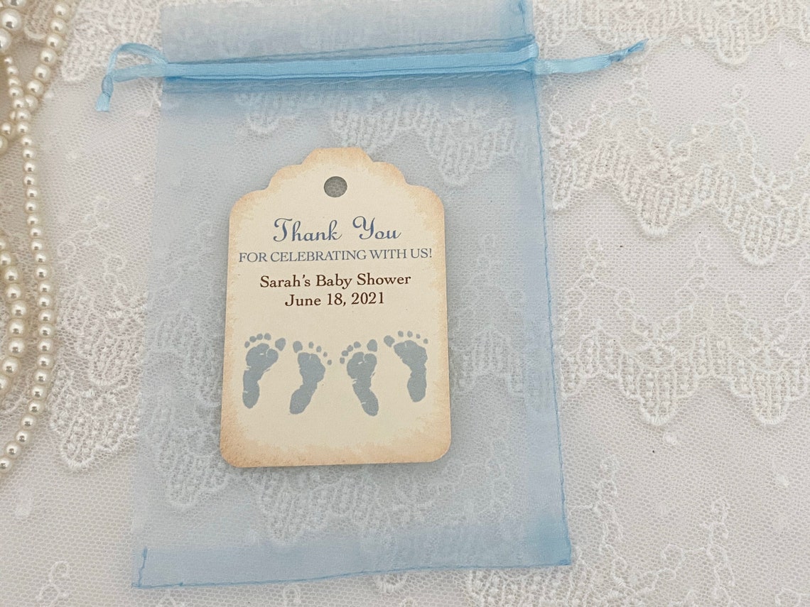 Twin Boy Favor Bags Printed Twin Boy Baby Shower Favors Etsy