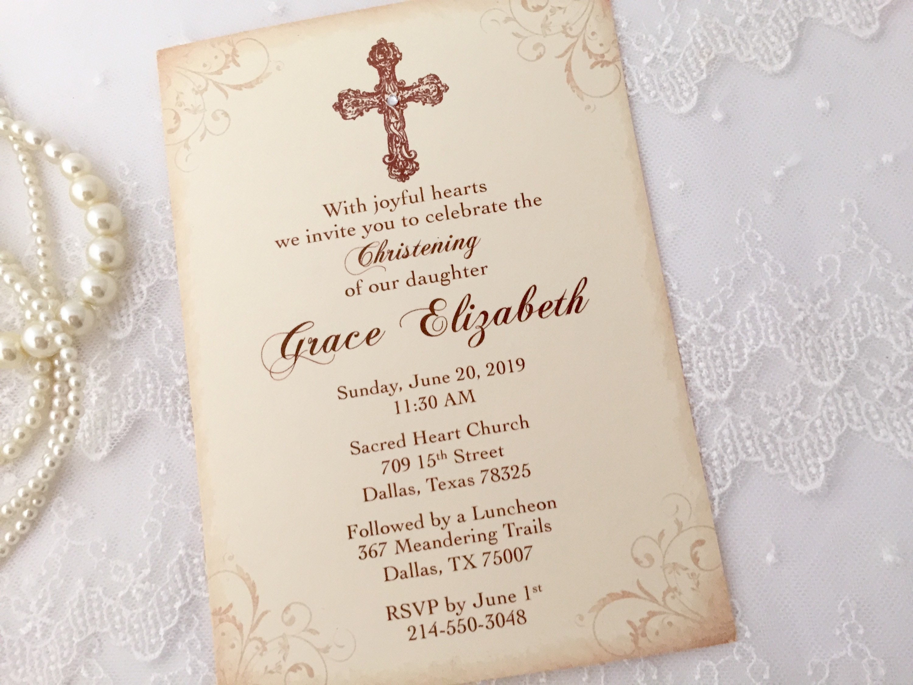 Christening Invitations Christening Invites Christening Etsy