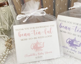 Girl Baby Shower Tea Party Favors, Mom Mommy to Be Baby Shower Favors for Girl Tea Party, Beau-tea-ful Mom to Be Gift Favors for Girl Shower