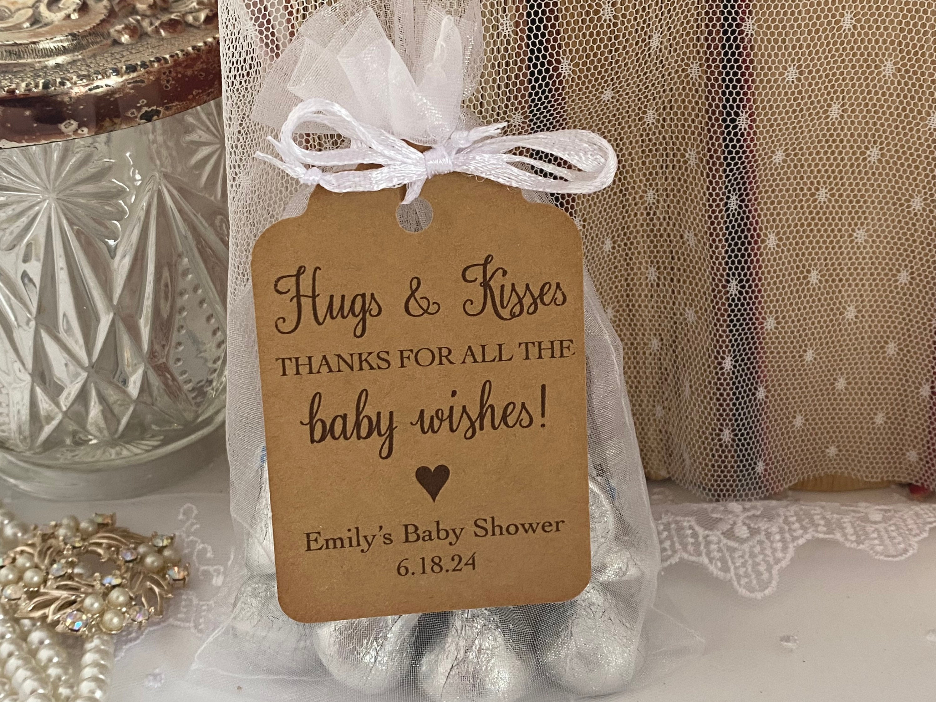 12ct It's a Boy Candy Baby Shower Party Favors Organza Bags with Milk  Chocolate Kisses (12 Pack)