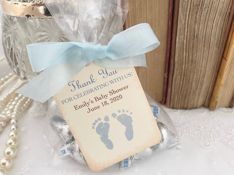Boy Baby Shower Favor Bags Printed Personalized Boy Shower Etsy
