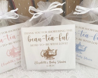 Baby Shower Tea Party Favors, Mom Mommy to Be Baby Shower Favors for Tea Party, Beau-tea-ful Mom to Be Gift Favors for Gender Neutral Shower