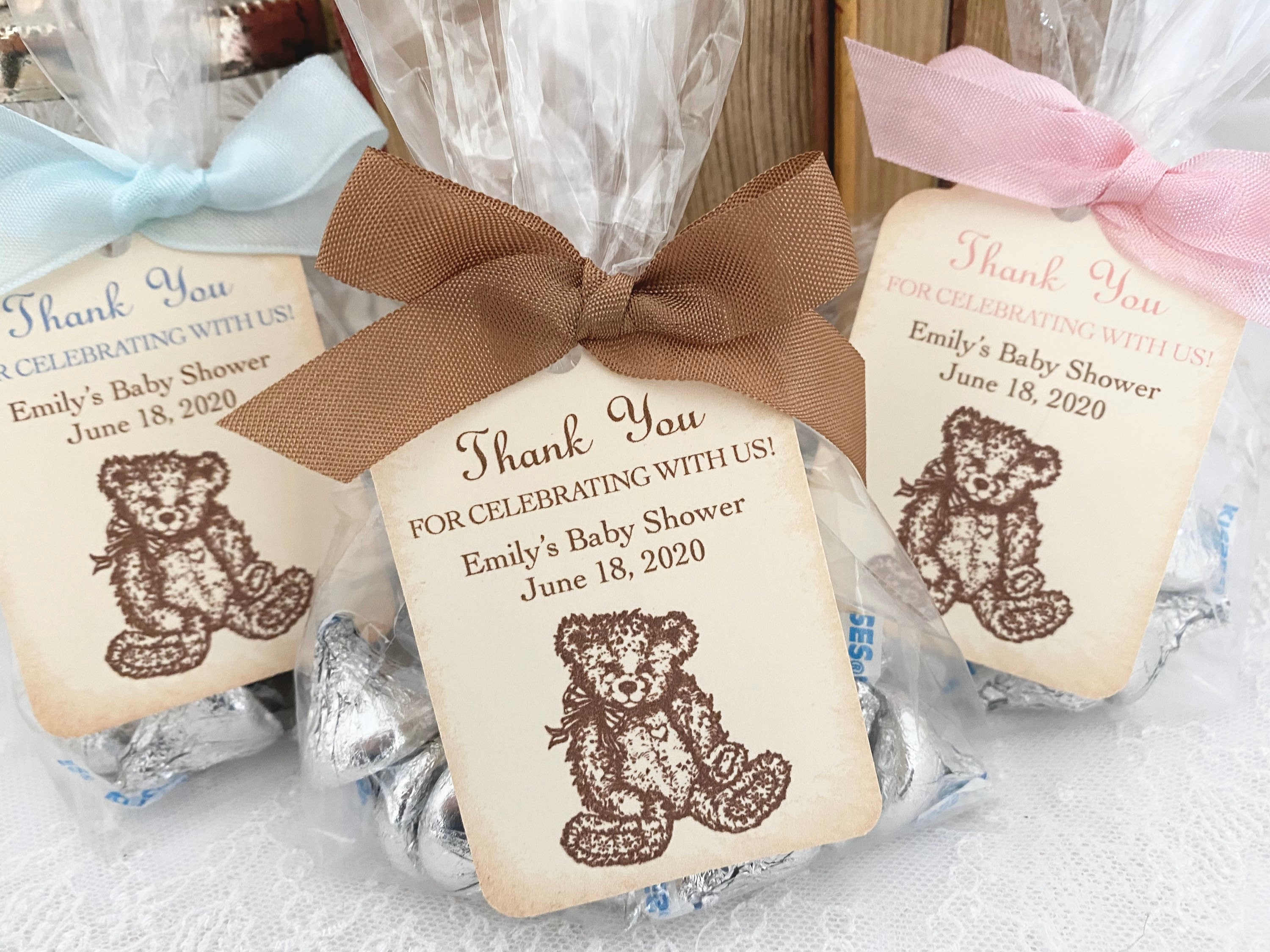 Teddy Bear Favor Treat Bags Baby Shower Teddy Bear Favors Etsy